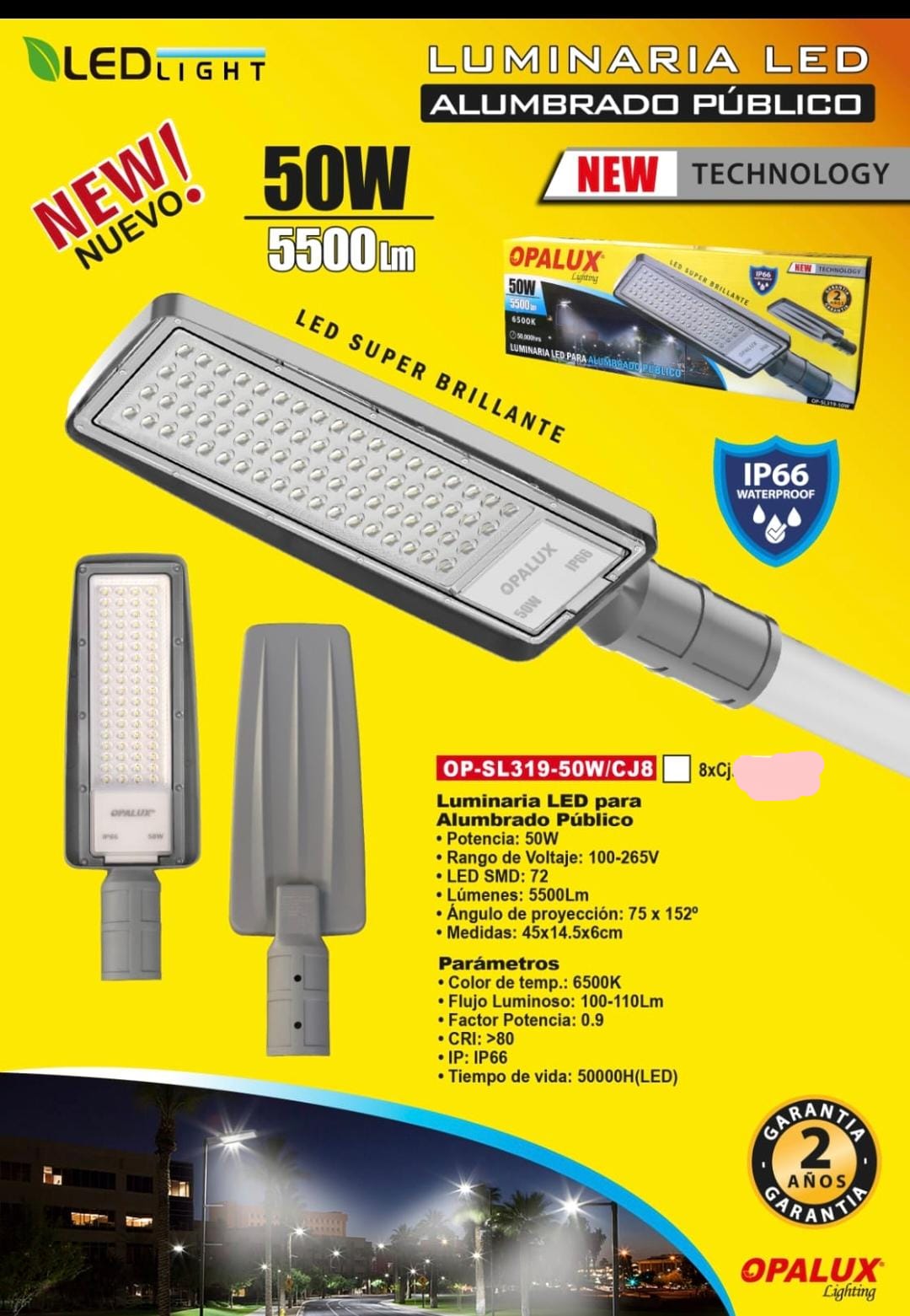 Alumbrado publico 50w
