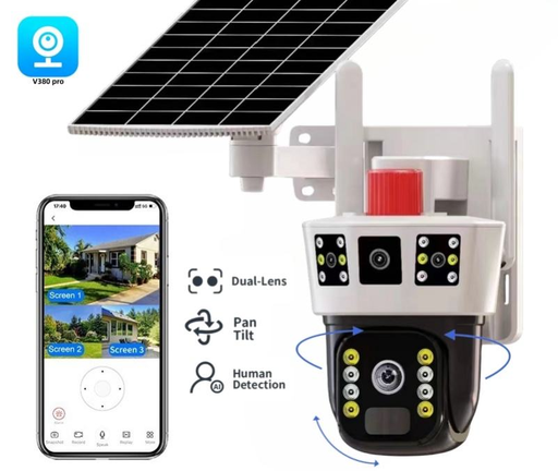 Camara triple lente con alarma