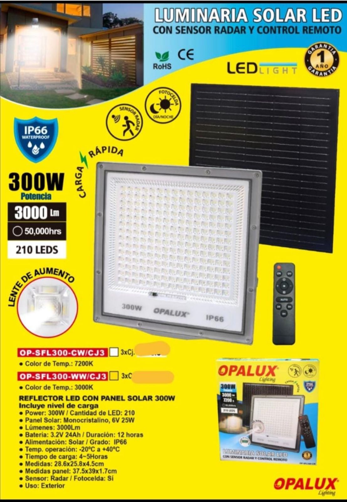 Reflector Solar 300W